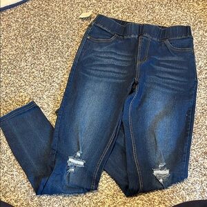 JVINI Blue Distressed Jeggings – Stretch Fit – Size Small